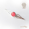 Barrette chevelure originale cabochon rose