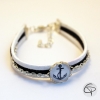 Bracelet femme ancre marine argenté