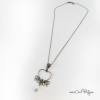 Collier femme avec pendentif bronze en forme de coeur