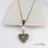 Pendentif romantique porte-photo en forme de coeur