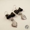 Boucles d'oreilles femme raffinée noeud coeur