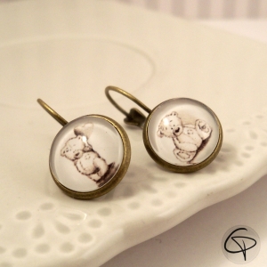 Mignonnes boucles d'oreilles nounours