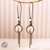 Boucles d'oreilles femme aile d'insecte originale