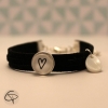 Bracelet femme médaillon coeur personnalisable