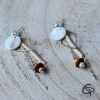 Boucles d'oreilles pendantes longues avec losange argenté