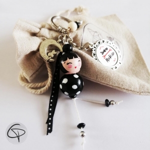 Fdit porte-clés de mini poupée 12 pièces fille poupée porte-clés