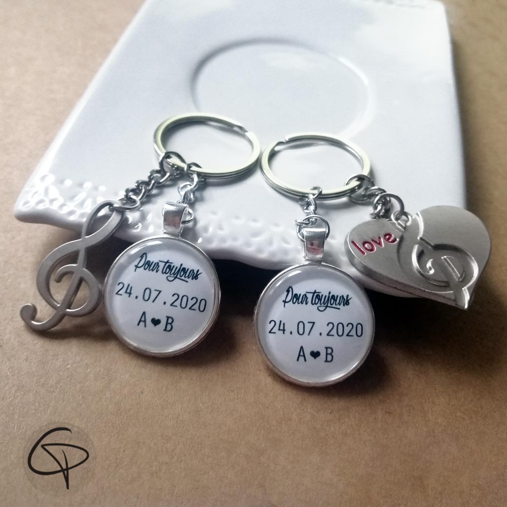 Porte clé couple original (cadeau pour 2) - Promesse de Couple