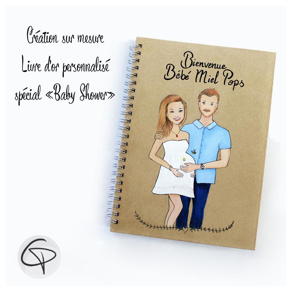 Livre d'or pour baby shower : cadre à messages - Décorations de mariage